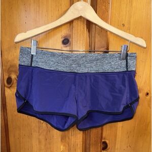 Lululemon Speed Up Shorts Women's 8 Purple Low Rise Lined 2.5" Inseam Running